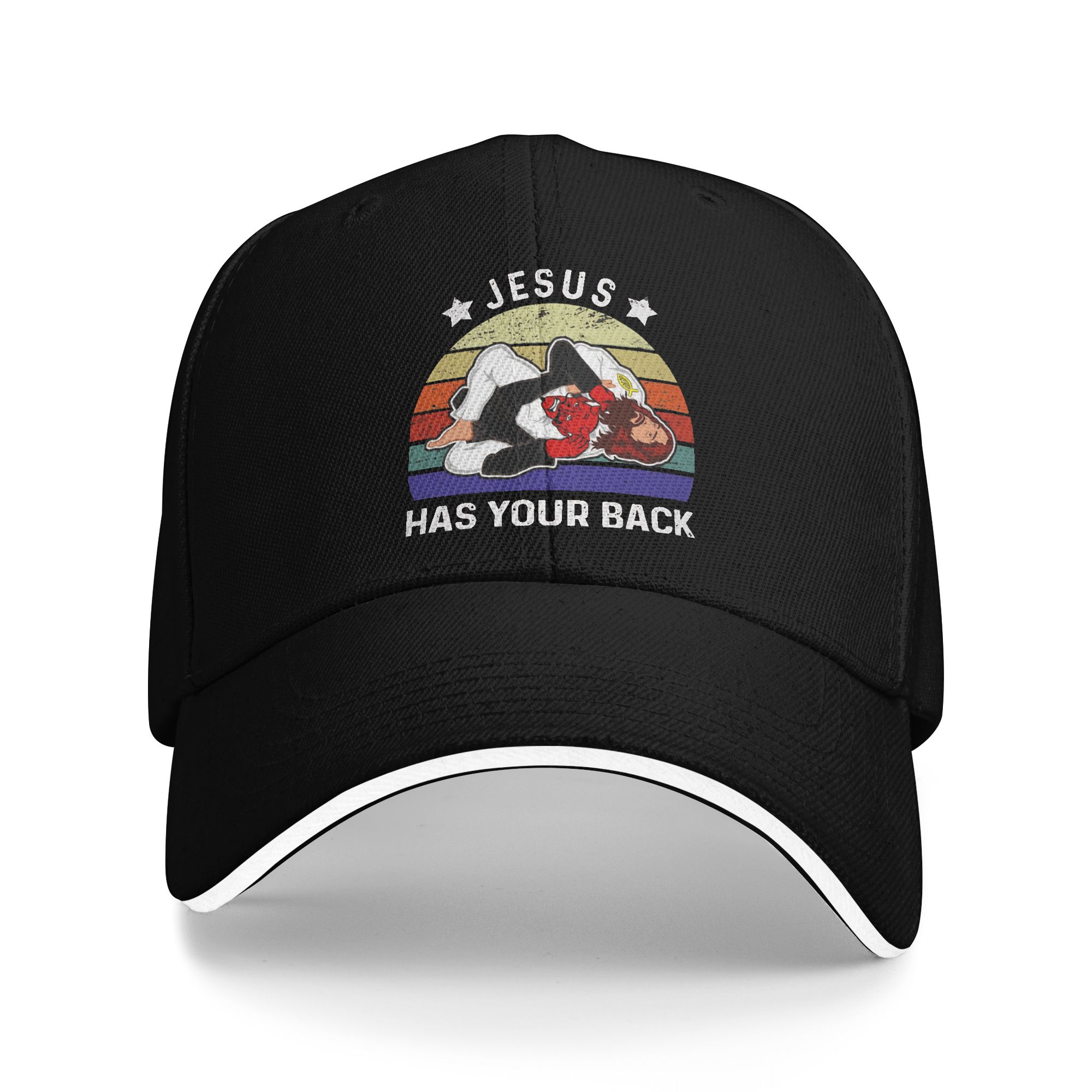 Golf Cap Dad - Jesus Has Your Back Jiu Jitsu