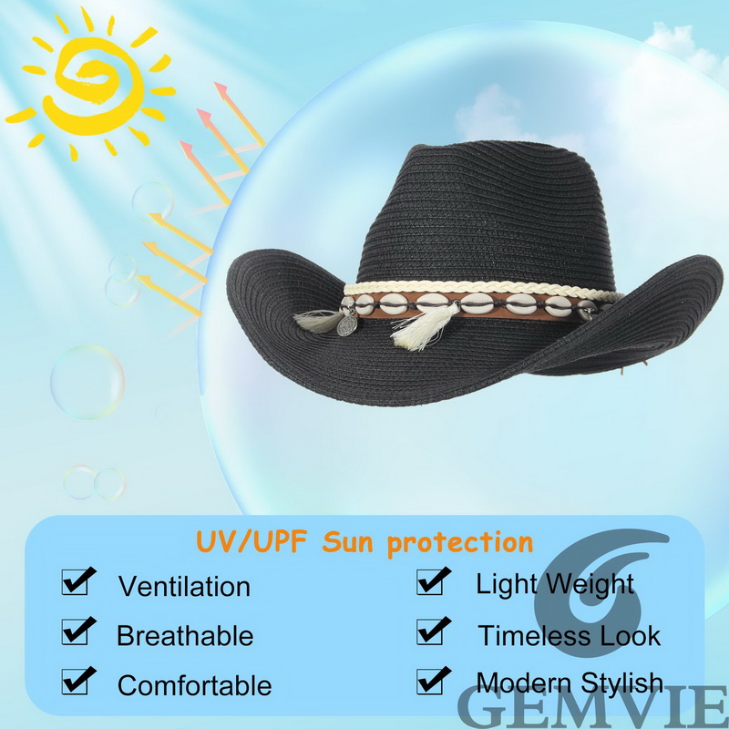GEMVIE 4 Color Retro Outdoor S - đánh giá và giá Cowboy Hat Straw