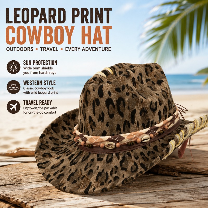 Leopard Print Western Cowboy H - đánh giá và giá Cowboy Hat Straw