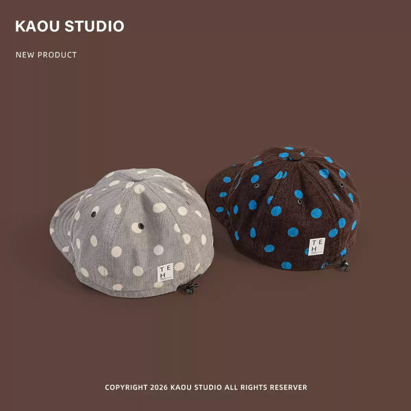 Unisex Polka Dot Corduroy Base - đánh giá và giá Corduroy Cap 5 Panel